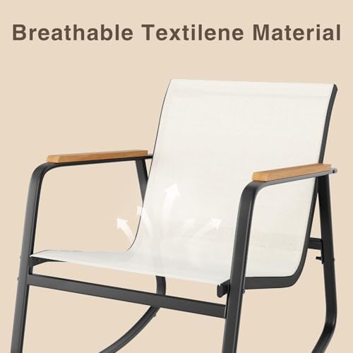 3 Pieces Patio Furniture Set, Outdoor Textilene Furniture Set - Image 3