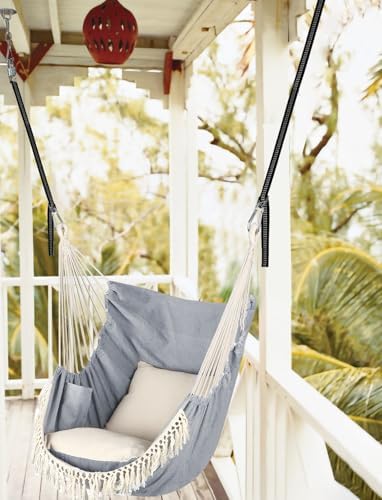 Chihee Hammock Chair with Strong Webbing Straps Hooks Suspension 2 Cushions - Image 2