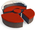 84" Outdoor Round Daybed Cover Replacement -4 Set- Wate Repellent & Fade by SOWINOS