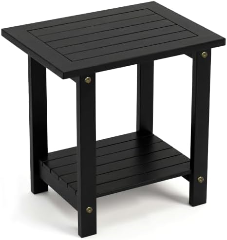 Small Wood Side Table, 2-Tier Acacia End Table, Indoor and Outdoor by Elevateyourmomentwithus