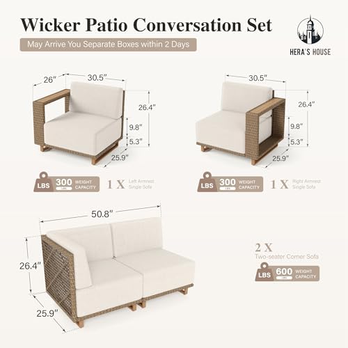 6-Piece Patio Sectional Furniture Set - Image 6