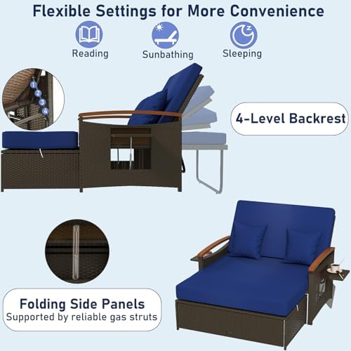 RELAX4LIFE Wicker Patio Outdoor Daybed - Image 4