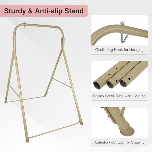 Hammock Chair with Stand, Include Hanging Swing Chair, Heavy Duty Hammock Swing - Image 6