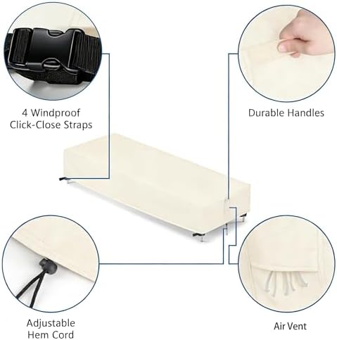 Customized Patio Chaise Lounge Chair Cover 2 Pack - Image 5