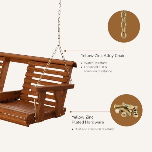 Porchgate Amish Heavy Duty Console Porch Swing - Image 4