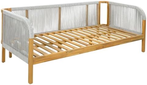 Acacia Wood Patio Couch Sofa - Image 5