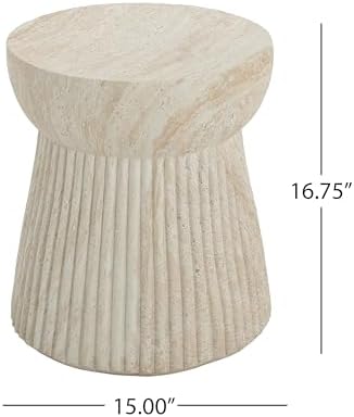 Christopher Knight Home Dila Patio Side Table, Lightweight Concrete End Table - Image 2