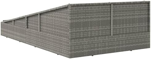 2-Person Outdoor Daybed with Gray PE Rattan, 4 Seat Cushions and 2 Pillows - Image 5