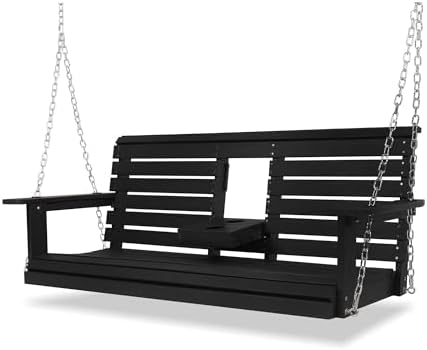 Poly Lumber 3-Seat Porch Swing, HIPS 5-Feet Bench Swing by Mosbrisa
