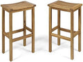 Christopher Knight Home Caribbean Outdoor 30" Acacia Wood Barstools, 2-Pcs Set by ChristopherKnightHome