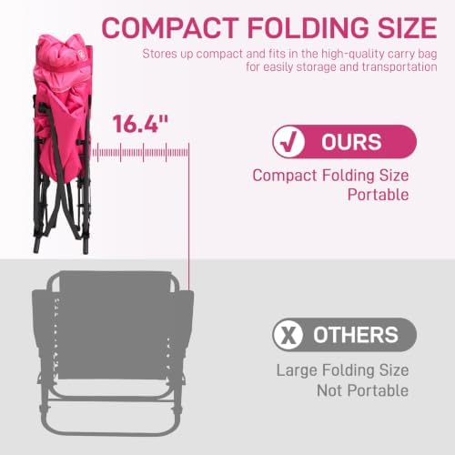 EVER ADVANCED Oversized Folding Rocking Camping Chair - Image 6