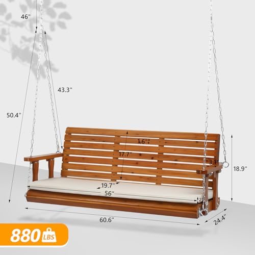 VINGLI 5 FT Heavy Duty Porch Swing - Image 6