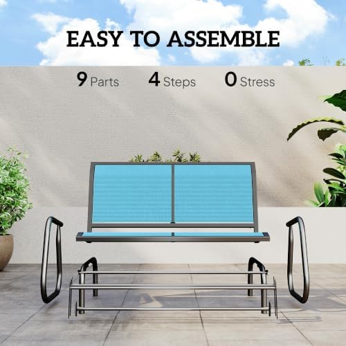 Outsunny 2-Person Outdoor Glider Bench - Image 5