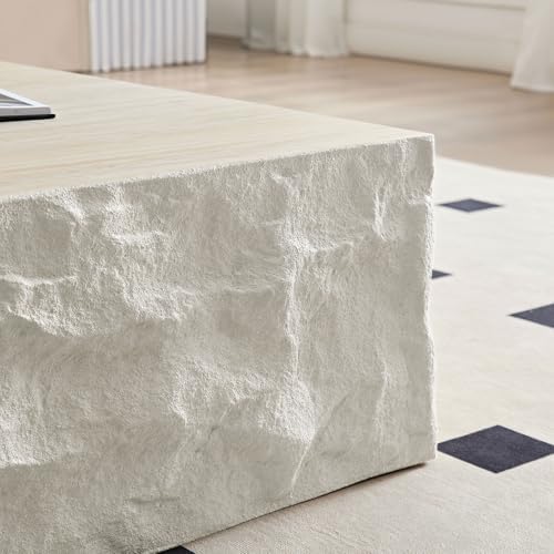 Square Coffee Table for Living Room Modern Center Table for Apartment, No Need - Image 7