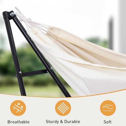 Ainfox Hammock with Foldable Stand, 2 in 1 Hammock and Swinging Chair with - Image 4