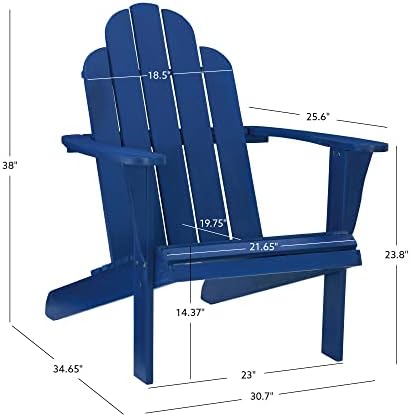 Jayde Blue Adirondack Chair by Linon - Image 3
