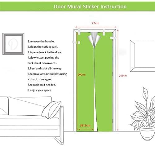 Door Wallpaper Self-Adhesive Door Poster 3D Door Picture - Gang in Tuscany - Door Film Photo Wallpaper Premium PVC Waterproof Door Sticker Wall Sticker for Bedroom Living Room Door Decoration Stickers