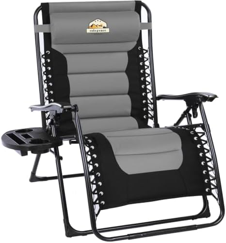 Oversized Zero Gravity Chairs Set of 1, 400-lb Capacity Recliner by ColegenceOutdoor