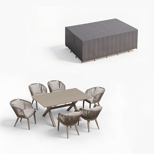 PURPLE LEAF 7 Pieces Dining Set by PURPLELEAF