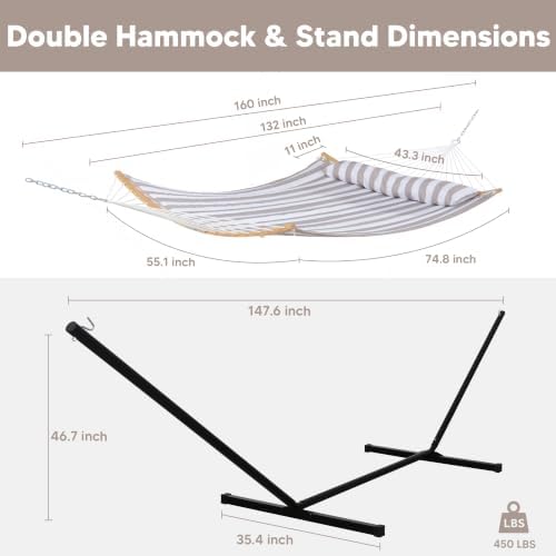 SUNCREAT Heavy Duty Standing Double Quilted Hammock - Image 4