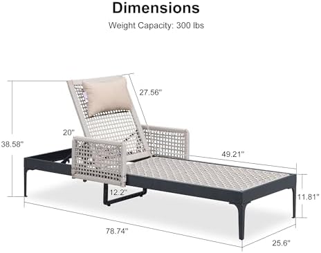PURPLE LEAF Chaise Lounge 4 Pieces - Image 2
