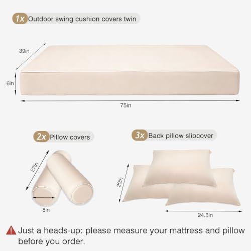 Twin Size Outdoor Daybed Mattress Cover - Image 2
