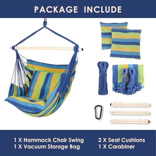 Highwild Hammock Chair Hanging Rope Swing - Image 7
