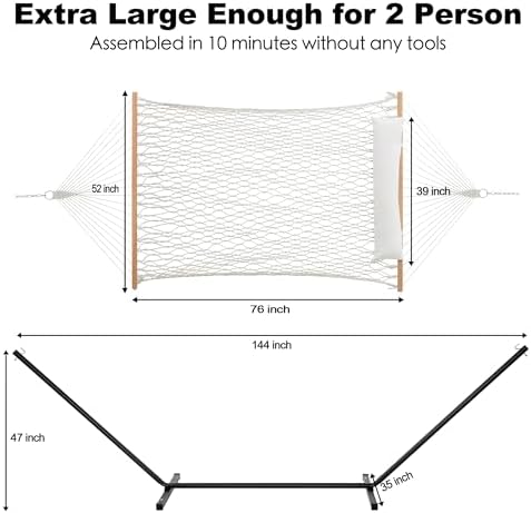 GAFETE 2 Person Rope Hammock - Image 3