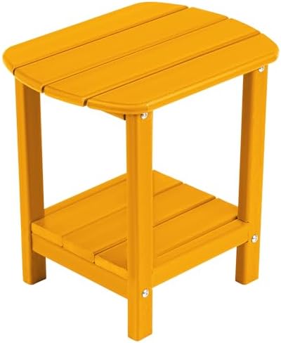 nalone Adirondack Side Table 16.5" Outdoor Side Tables HDPE Plastic Double by NALONE