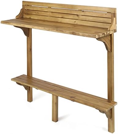 Christopher Knight Home Caribbean Outdoor Acacia Wood Balcony Bar Table by ChristopherKnightHome