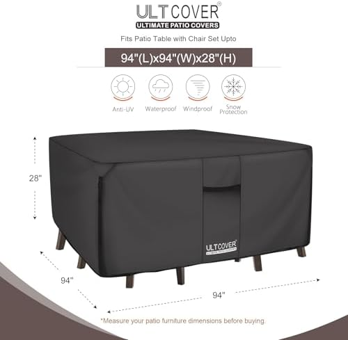 ULTCOVER Waterproof Patio Furniture Cover 94L x 94W in - Image 2