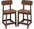 SERWALL Outdoor HDPE Counter-Height Bar Stools Set of 2 by SERWALL