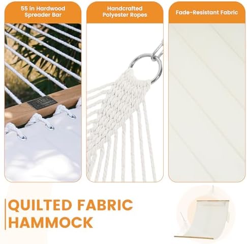 Lazy Daze Double Hammock with Pillow & Tree Straps - Image 6