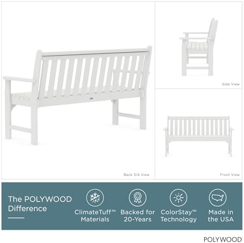 POLYWOOD Vineyard 60" Outdoor Patio Bench - Image 4
