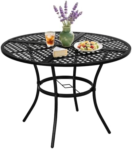 VINGLI 42" Round Outdoor Dining Table by VINGLI