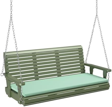 VINGLI Wooden Porch Swing, Heavy Duty 880 LBS Hanging Patio Bench by VINGLI