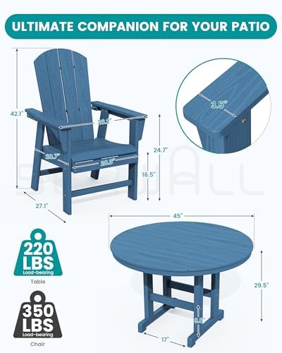 SERWALL 5-Piece Patio Dining Set - Image 4
