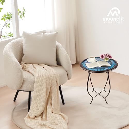 Mosaic Glass Accent Side Table & Plant Stand - Image 6
