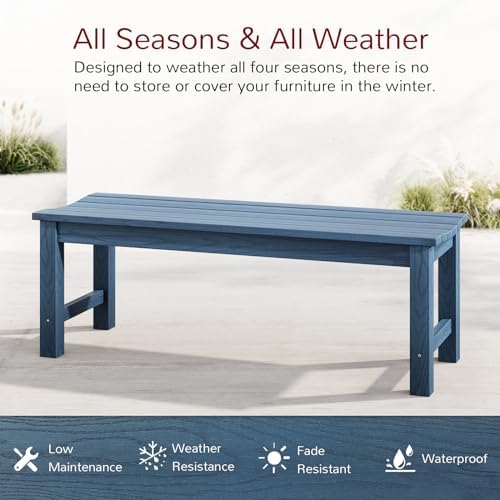 Stoog Backless Outdoor Bench, 2-Person Patio Benches - Image 4