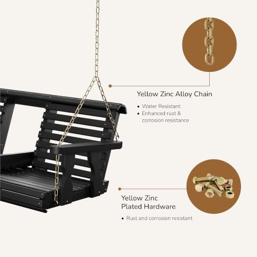 Porchgate Amish Heavy Duty Console Porch Swing - Image 5