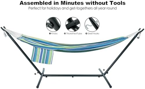GAFETE Double Hammocks with Stand - Image 6