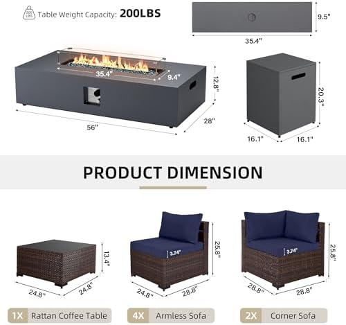 9-Piece Wicker Patio Furniture Set - Image 2
