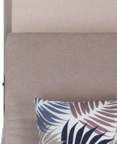 SAFAVIEH Outdoor Adora Daybed, 78.7" Grey Brown & Taupe PAT7758A - Image 3