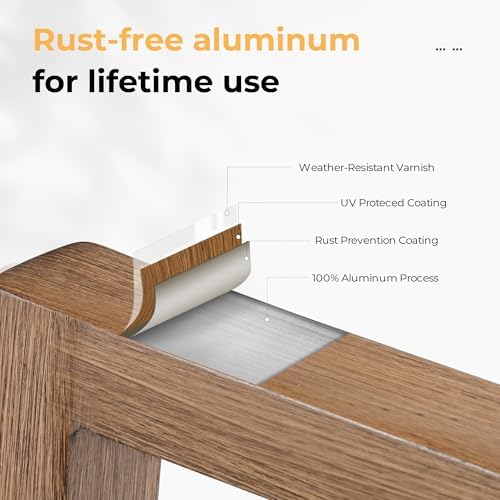 Expandable Aluminum Outdoor Dining Set, 9-Piece Patio Aluminum Dining Set - Image 3
