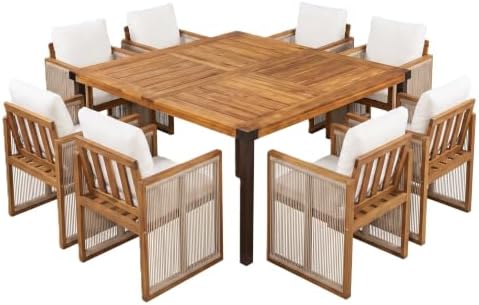 Christopher Knight Home Anna Acacia Wood Outdoor Dining Table Set - Image 3