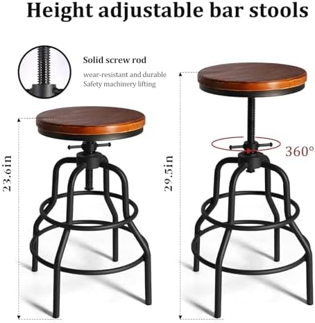 Vintage Industrial Barstools - Image 3