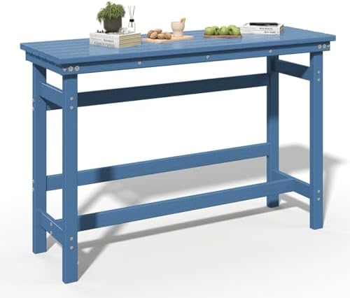 Sundale Outdoor Patio Bar Table, 41” Height Adirondack Rectangle Bar Table by SundaleOutdoor