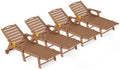 Ciokea Outdoor Lounge Chair Set of 4, All Weather Patio Chaise Lounge Chairs by CIOKEA