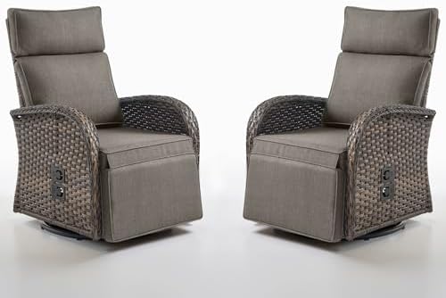 Swivel Outdoor Recliner Chair Set of 2 by Belord