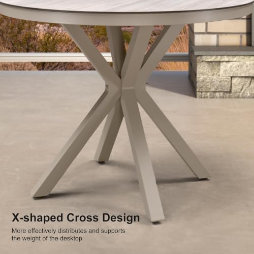 PURPLE LEAF Round Outdoor Dining Set 5 Pieces - Image 7